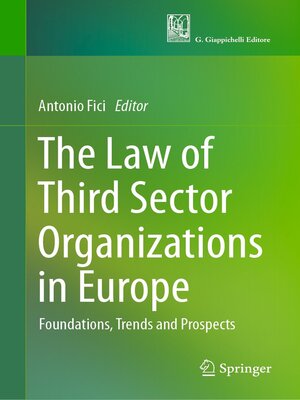 cover image of The Law of Third Sector Organizations in Europe